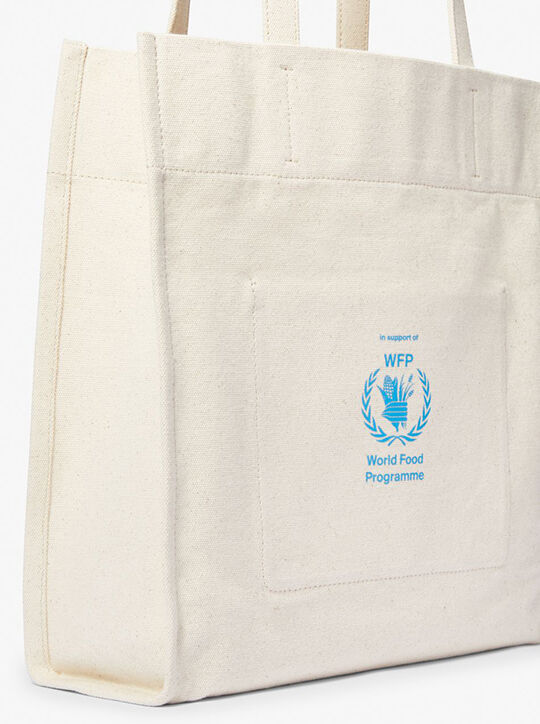 michael kors watch hunger stop recycled cotton canvas tote bag