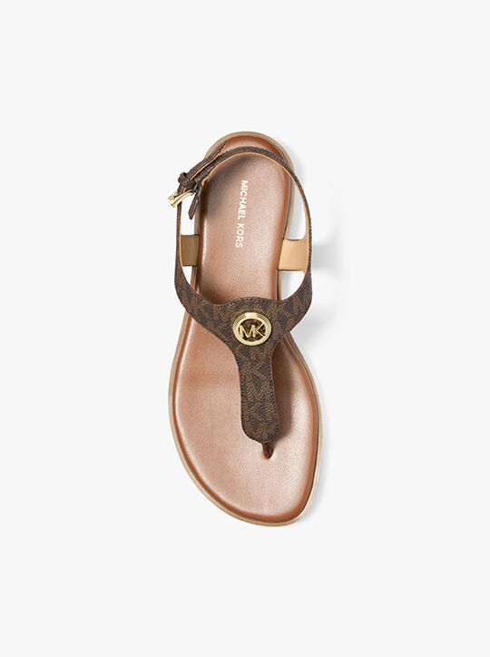 michael kors val signature logo thong sandal