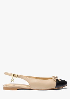 michael kors piper leather slingback ballet flat
