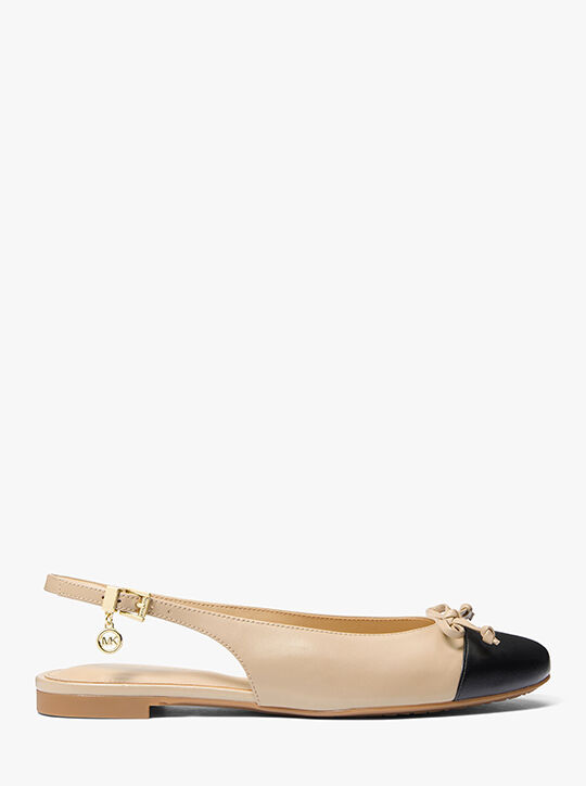 michael kors piper leather slingback ballet flat