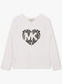 michael kors heart logo stretch cotton long sleeve t shirt