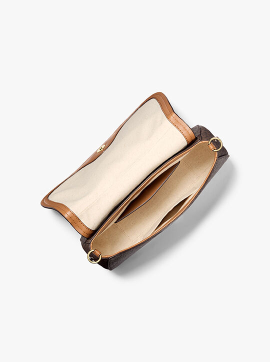 michael kors nolita medium signature logo convertible shoulder bag