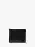 michael kors hudson leather and signature logo billfold wallet with coin pouch
