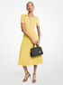 Ribbed Stretch Knit Polo Midi Dress michael kors ribbed stretch knit polo midi dress
