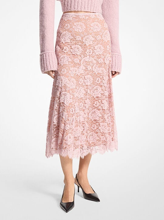 Crushed Floral Lace Skirt michael kors crushed floral lace skirt