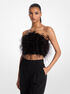 Feather Embellished Tube Top michael kors feather embellished tube top