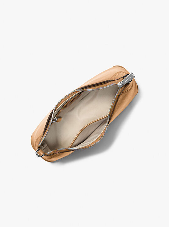 michael kors حقيبة كروسبودي جيت سيت جلدية متوسطة الحجم