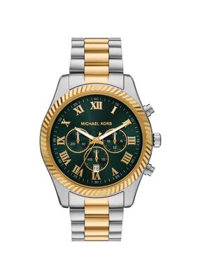 michael kors oversized lexington two tone watch