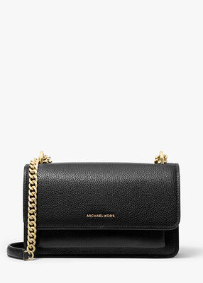 michael kors claire large pebbled leather convertible shoulder bag