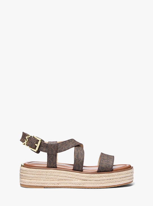 Lynn Signature Logo Platform Espadrille Sandal michael kors lynn signature logo platform espadrille sandal