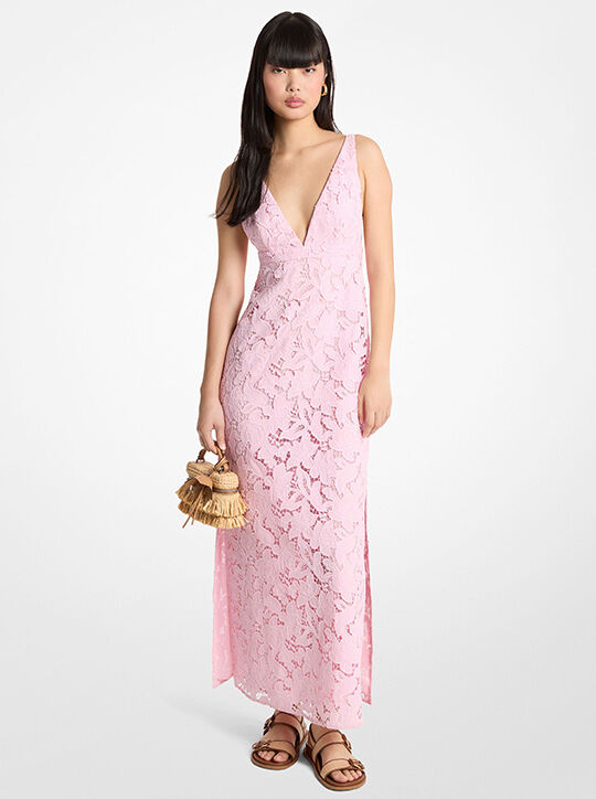 Corded Floral Lace Maxi Dress michael kors corded floral lace maxi dress
