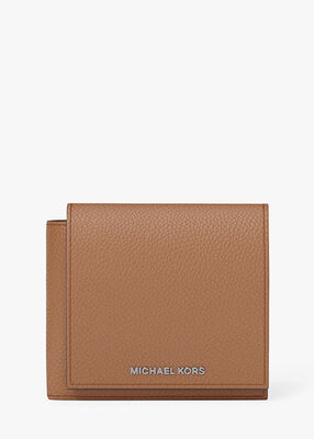 michael kors hudson pebbled leather wallet