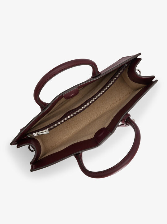 michael kors scarlett medium crocodile embossed patent leather satchel