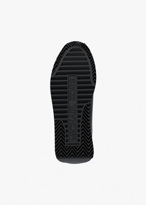 michael kors rhodes signature logo and leather trainer