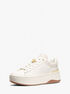 michael kors dottie leather and signature logo sneaker