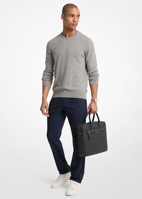 michael kors jet set signature logo briefcase