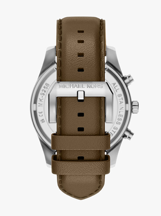 ساعة مايكل كورس ليكسينغتون كرونوغراف بسوار جلدي بني michael kors ساعة مايكل كورس ليكسينغتون كرونوغراف بسوار جلدي بني