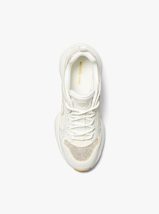 Bowie Leather and Mesh Trainer michael kors bowie leather and mesh trainer