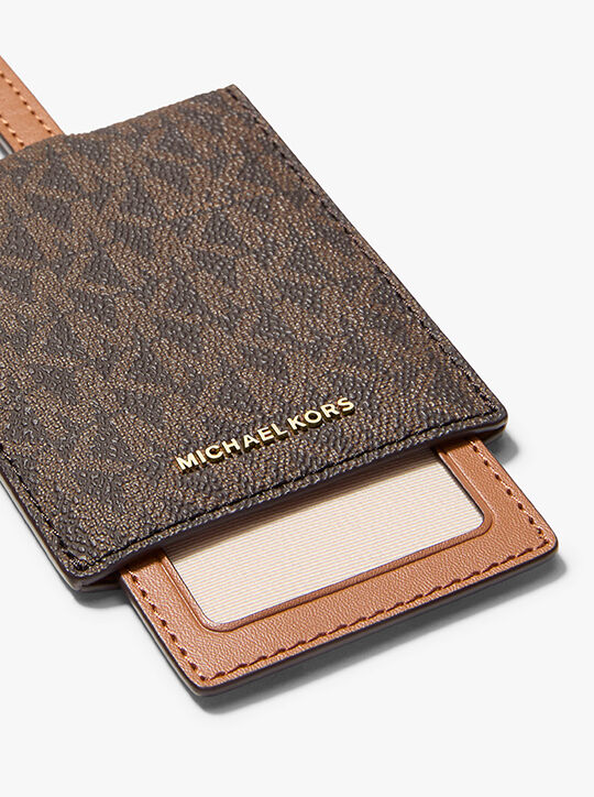 michael kors jet set signature logo luggage tag