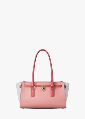 michael kors hamilton moderne small color blocked leather satchel