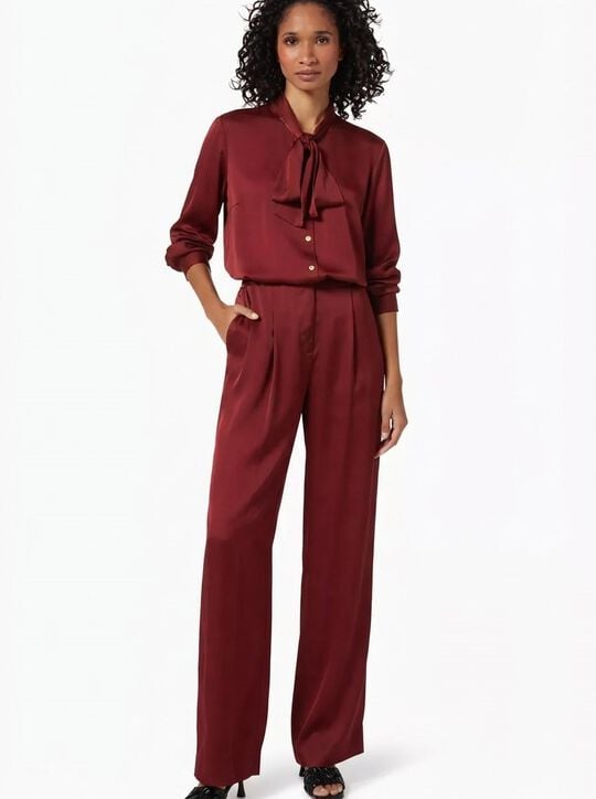 michael kors satin bow blouse
