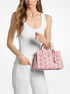 michael kors laila small embellished laser cut leather satchel