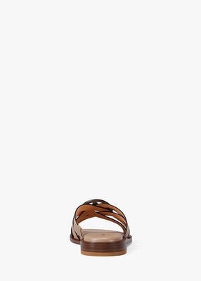 michael kors erika leather slide sandal