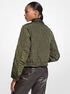 michael kors nylon cropped reversible bomber jacket