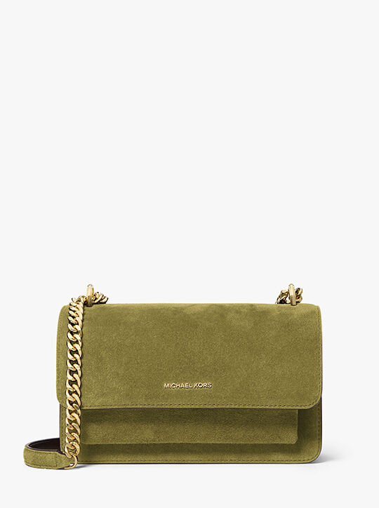 Claire Large Suede Shoulder Bag michael kors claire large suede shoulder bag