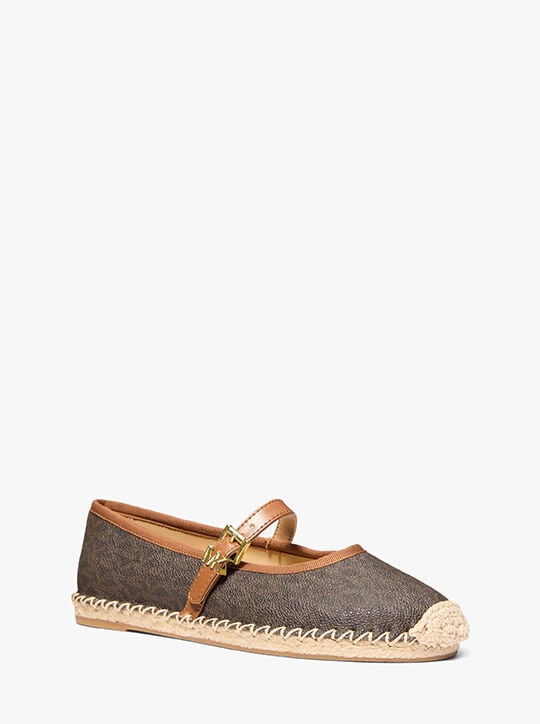 Lynn Signature Logo Ballet Espadrille michael kors lynn signature logo ballet espadrille