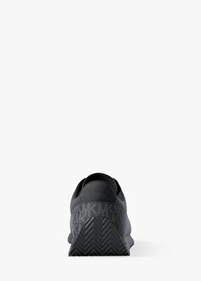 michael kors rhodes signature logo and leather trainer