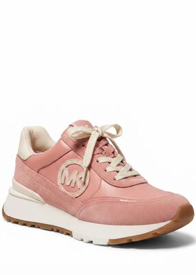 michael kors nova nylon and suede trainer