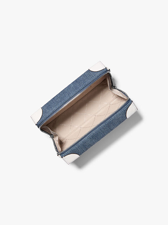 حقيبة كروس جيني صغيرة من قماش الدنيم المزخرف michael kors حقيبة كروس جيني صغيرة من قماش الدنيم المزخرف