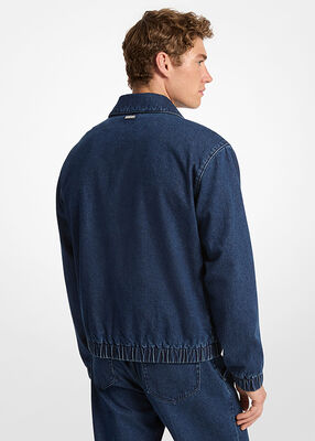 michael kors stretch denim shirt jacket