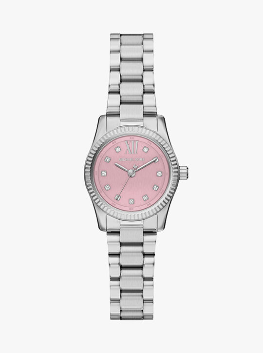 michael kors ساعة مايكل كورس ليكسينغتون بثلاث عقارب مصنوعة من الفولاذ المقاوم للصدأ