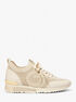 michael kors jenkins metallic stretch knit trainer
