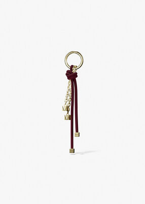 michael kors gold tone and cord bag charm