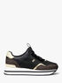 michael kors raina mixed media platform trainer