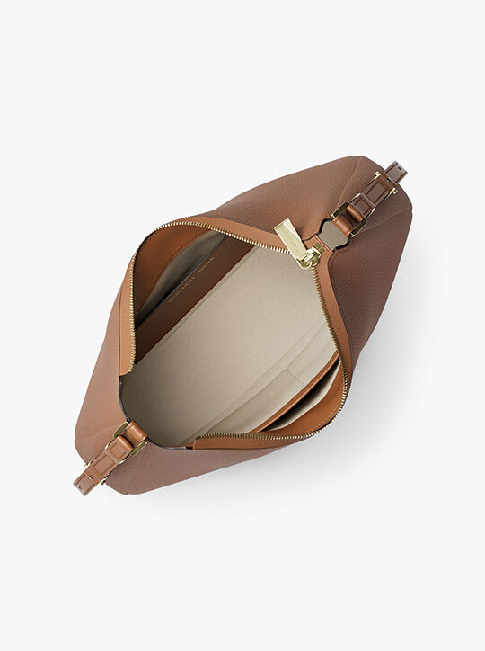 michael kors nolita medium pebbled leather shoulder bag