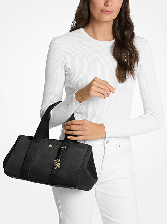 michael kors romee small suede satchel