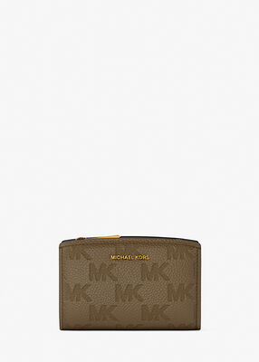 michael kors bryant medium logo embossed leather wallet
