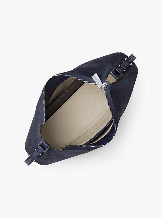Nolita Medium Nubuck Shoulder Bag, MIDNIGHT | Michael Kors KSA