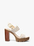 michael kors holland signature logo platform sandal
