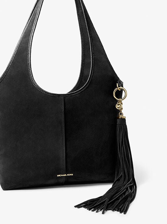 Suede Tassel Bag Charm michael kors suede tassel bag charm