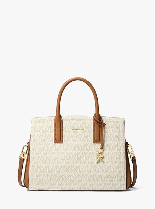 Laila Medium Signature Logo Satchel michael kors laila medium signature logo satchel
