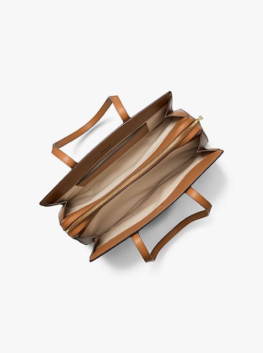 Laila Medium Signature Logo Tote Bag michael kors laila medium signature logo tote bag