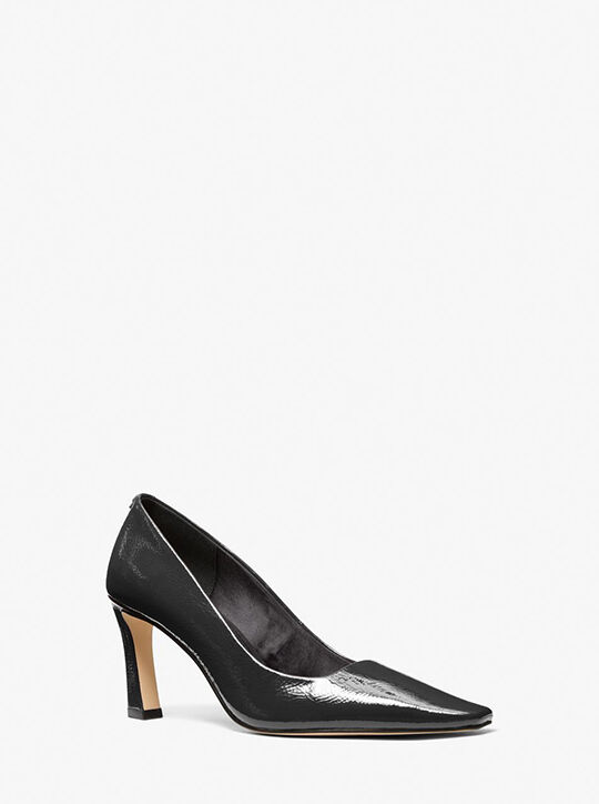 michael kors darrah crackled patent leather pump