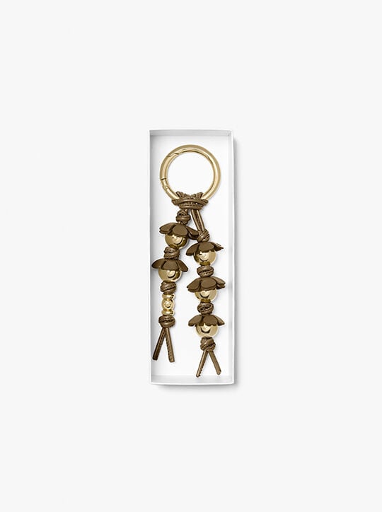 Embellished Floral Bag Charm michael kors embellished floral bag charm