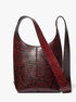 michael kors dede mini python embossed leather hobo bag