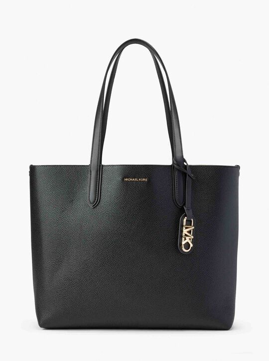 michael kors eliza extra large pebbled leather reversible tote bag